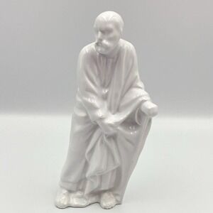 Vintage 1960s Holland Mold Nativity Joseph White Ceramic Figure 7.5"